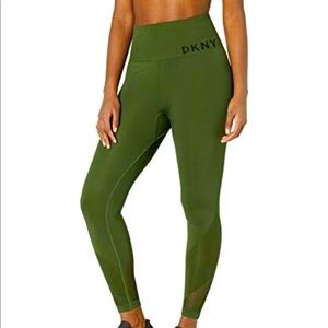 DKNY Women's High Waist Seamless Leggings in Dark Green; XS - NWOT